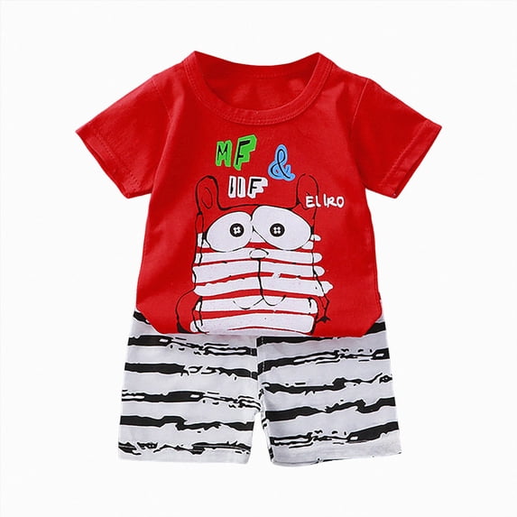 UAYOTSE Baby Boy Outfits 12-18 Months Clothes Short Sleeve T-Shirt Tee Tops Joggers Casual Elastic Shorts 2Pcs for 18-24 Months Children's Day Gift 2PCS Set,Sizes 12-18 Months