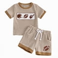 thumbnail image 1 of UAYOTSE Baby Boy Summer Clothes Embroidered Knit Short Sleeve T Shirt Shorts Set Toddler Outfit,Sizes 6-12 Months, 1 of 8