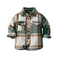 thumbnail image 1 of UAYOTSE Baby Boys Flannel Shirt Toddler Long Sleeve Button Down Plaid Shirt(12-18 Months,T141-Light Green), 1 of 9