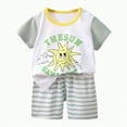thumbnail image 1 of UAYOTSE Baby Boys Girls Summer Outfits Set Clothes 6M 1T 2T 3T Toddler Boys Short Sleeve Tops and Pants 2 Piece Casual Summer Clothing for Kids Boys,Sizes 9-18 Months, 1 of 4