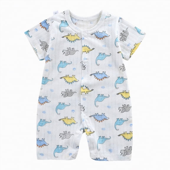 UAYOTSE Baby Cotton Jacquard Double Button Climbing Suit Is Simple and Fashionable,Sizes 0-6 Months