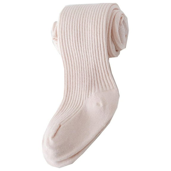 UAYOTSE Baby Girl Cable Knit Tights Toddler Winter Thick Leggings Soft Cotton Solid Warm Pantyhose Stocking Pants,Pink 3-4 Years