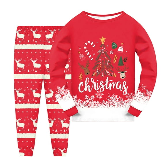 UAYOTSE Baby Girl Christmas Outfit Long Sleeve Ruffle Tops Set Overall Dress Fall Winter Clothes,Sizes 2-3 Years