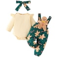 thumbnail image 1 of UAYOTSE Baby Girl Christmas Outfit Romper Pants Set Fall Winter Clothes First Christmas Outfits(6-9 Months,I3-White), 1 of 9