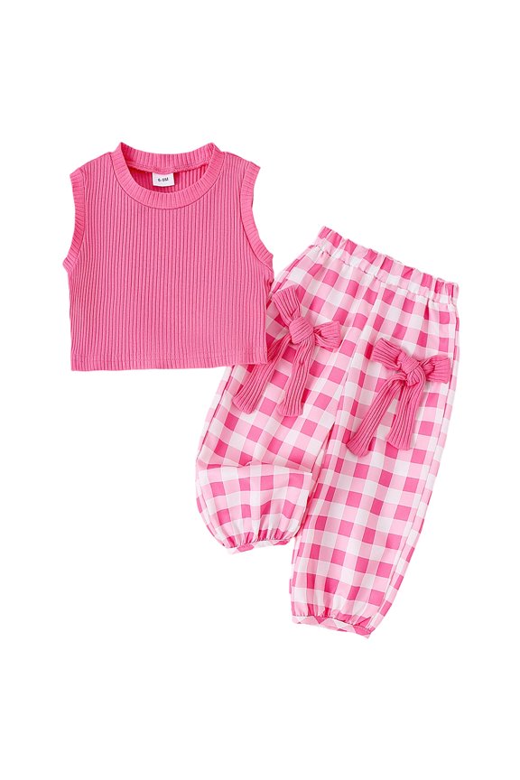 Baby Girl Clothes Outfits Summer Sleeveless Ruffle 9 12 18 24 Months Dress Top Shorts Set 2PCS,Sizes 2-3 Years