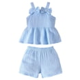 thumbnail image 1 of UAYOTSE Baby Girl Clothes Outfits Summer Sleeveless Ruffle 9 12 18 24 Months Short Tops Shorts Set 2PCS,Sizes 18-24 Months, 1 of 9