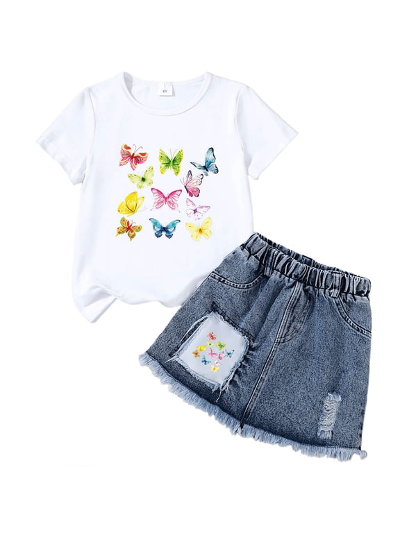 Baby Girl Clothes Toddler Girl 3T 4T 5T 6T 7T Summer Outfits Sleeveless Ruffle Tops Wide Leg Pants Kids Clothing Set,Sizes 4-5 Years