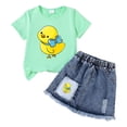 thumbnail image 1 of UAYOTSE Baby Girl Clothes Toddler Girl 3T 4T 5T 6T 7T Summer Outfits Sleeveless Ruffle Tops Wide Leg Pants Kids Clothing Set,Sizes 5-6 Years, 1 of 3