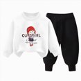 thumbnail image 1 of UAYOTSE Baby Girl Sweatshirt Long Pants Set 2Pcs Fall Outfits Toddler Baby Girl Clothes Toddler Outfit Cute Sweatshirt Tops + Pants,Sizes 5-6 Years, 1 of 8