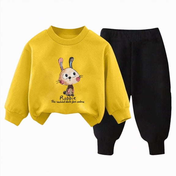UAYOTSE Baby Girl Sweatshirt Long Pants Set 2Pcs Fall Outfits Toddler Baby Girl Clothes Toddler Outfit Cute Sweatshirt Tops   Pants,Sizes 9-10 Years