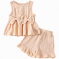 thumbnail image 1 of UAYOTSE Baby Girls Clothes 18 Months Infant Baby Girls Summer 2PCS Outfits Sleeveless School Wear Top Floral Shorts Set,Sizes 6-12 Months, 1 of 9