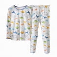 thumbnail image 1 of UAYOTSE Baby Pajamas Set Pjs - Kids Toddler Boy Girl Short Sleeve Snug Fit Sleepwear 2pcs(White&3,3-4 Years), 1 of 3