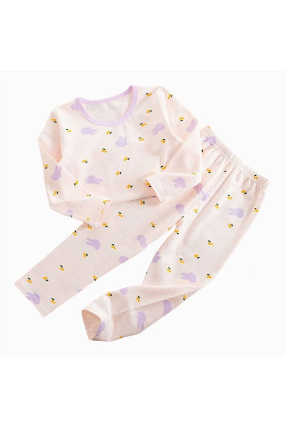 Baby Toddler Neutral Pajamas Set Gentle Comfortable Adorable Star Print Sleeper Top and Bottoms Set 2Pieces 12M-5T