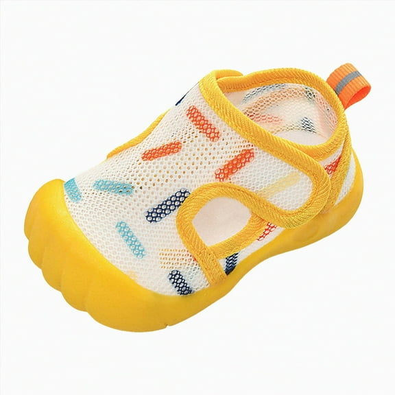 UAYOTSE Baby Toddler Water Shoes Kids Boys Girls Swim Pool Aqua Shoes Beach Walking Sandals Breathable Sneakers(8.5,Yellow)