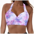 thumbnail image 1 of UAYOTSE Bikini Top for Women Cropped Tankini Tops Beach Vacation Criss Cross Ruched Padded Bathing Suit Swim Top,Sizes S, 1 of 8