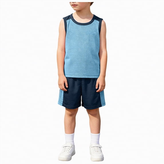 UAYOTSE Boy's Clothing Sets Quick Dry Short Sleeve Tee and Track Shorts Set 2 Piece Athletic Outfits,Sizes 13-14 Years