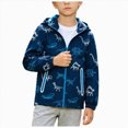 thumbnail image 1 of UAYOTSE Boy's Dinosaur Print Breathable Outdoor Windproof Jacket with Zipper Closure Fall Coat,Sizes 3-4 Years, 1 of 9