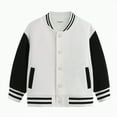 thumbnail image 1 of UAYOTSE Boys Baseball Jackets Kids Varsity Jacket Top for Girl Outerwear Sports Track Coat(5-6 Years,S38-White), 1 of 5