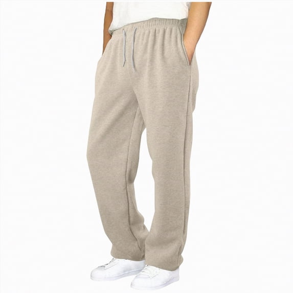 UAYOTSE Boys Casual Pants Fleece Sweatpants Lightweight Open Bottom Lounge Pants Drawstring Jogger Pants with Pockets,Sizes 15-16 Years