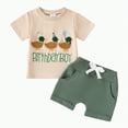 thumbnail image 1 of UAYOTSE Boys' Clothing Sets for Summer Adventures, a Traditional Plaid Print Short Sleeve Tops and Shorts Casual Tracksuits baby under $ 5(3-6 Months,Light Green), 1 of 6