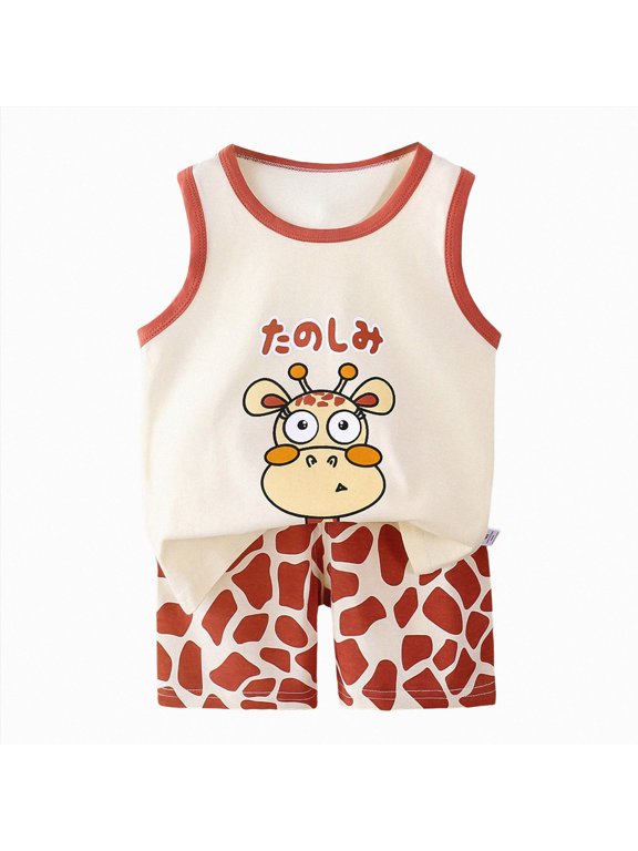 Boys' Clothing Sets Summer Outfits 2 Piece Truck Print Short Sleeve Tops Shorts Casual Tracksuits 3 t boys clothing(4-5 Years,Red)