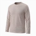 thumbnail image 1 of UAYOTSE Boys Crew Neck Long Sleeve Striped Shirt Soft Breathable Casual Layering Tee for Kids Daily Outfit, 1 of 9