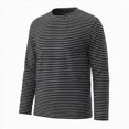 thumbnail image 1 of UAYOTSE Boys Crew Neck Long Sleeve Striped Shirt Soft Breathable Casual Layering Tee for Kids Daily Outfit, 1 of 9