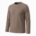 thumbnail image 1 of UAYOTSE Boys Crew Neck Long Sleeve Striped Shirt Soft Breathable Casual Layering Tee for Kids Daily Outfit, 1 of 9