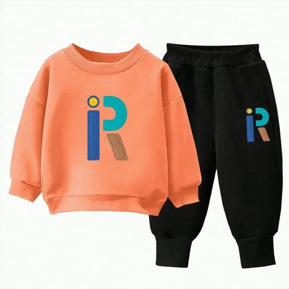 UAYOTSE Boys Crewneck Sweatshirt and Pants Set 2 Piece for Big Kids for 3 10 Years,Sizes 3-4 Years