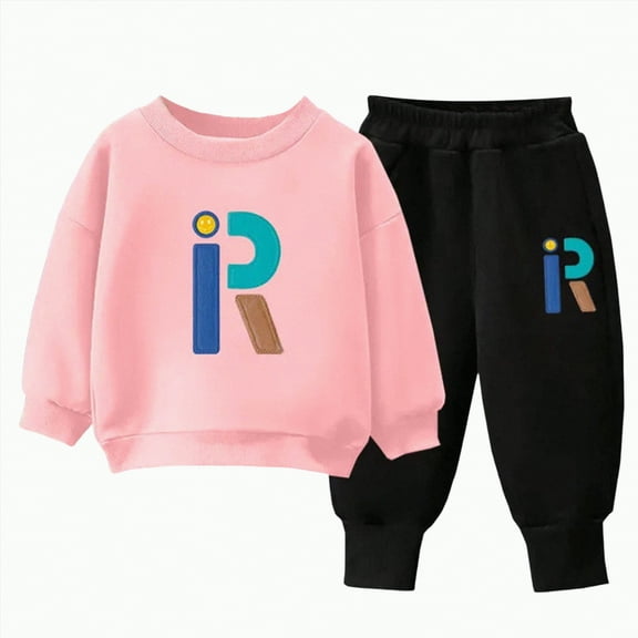 UAYOTSE Boys Crewneck Sweatshirt and Pants Set 2 Piece for Big Kids for 3 10 Years,Sizes 4-5 Years