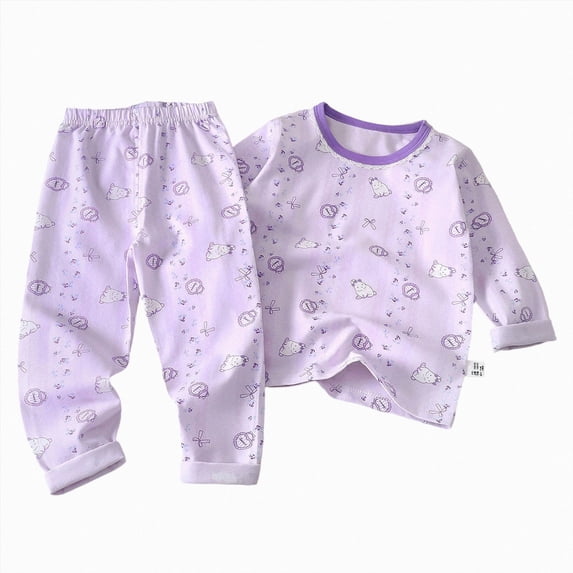 UAYOTSE Boys Girls Cartoon Jammies Pajama Set Kids 6 12 18 24 Months 2T 3T 4T fit Pjs Soft Breathable Long Sleeve Sleepwear Size 6-12 Months
