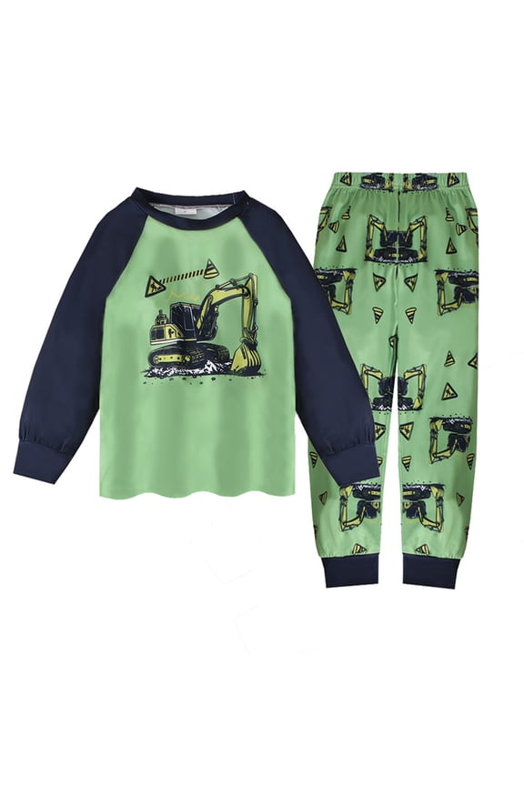 Boys Girls Fleece Pajamas Pj Set Warm Winter Fall Sleepwear Soft Tops Pants,Sizes 2-3 Years