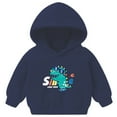 thumbnail image 1 of UAYOTSE Boys and Girls Hooded Sweatshirts Plus Fleece Childrens Clothing Cartoon Prints Long Sleeved Tops for Small and Medium Sized Children(18-24 Months,P285-Navy), 1 of 7
