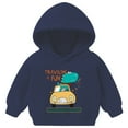 thumbnail image 1 of UAYOTSE Boys and Girls Hooded Sweatshirts Plus Fleece Childrens Clothing Cartoon Prints Long Sleeved Tops for Small and Medium Sized Children(3-4 Years,P203-Navy), 1 of 7