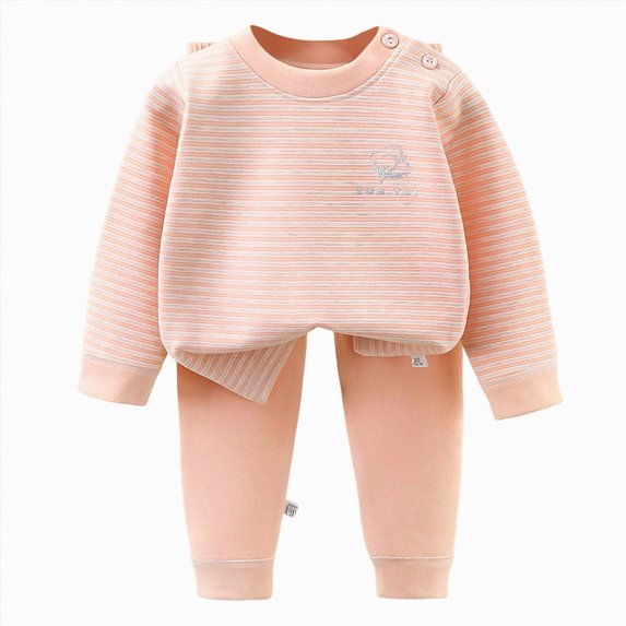UAYOTSE Boys Girls Soft Thermal Underwear Set 6 12 18 24 Months 2T 3T 4T 5T fit Pjs Breathable Warm Long Sleeve Top Pants Size 7-8 Years