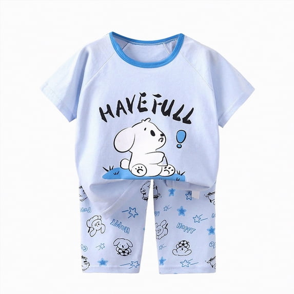UAYOTSE Boys Girls Spring Summer Pajama Set Kids 6 9 12 18 24 Months short Sleeve Sleepwear with Pockets,Sizes 9-10 Years