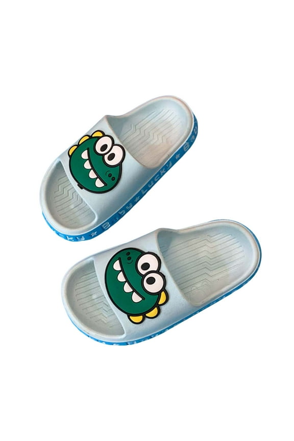 Boys Girls Toddlers Cloud Shower Slippers Cute Cartoon Open Toe Sandals Cushioned Thick Sole Beach Pool Shoes,Sizes 9