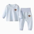 thumbnail image 1 of UAYOTSE Boys Long Sleeve Two Piece Sleepwear Outfit, Stylish Pattern Loungewear for Active Toddler Boys Size 6-9 Months, 1 of 6