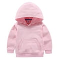 thumbnail image 1 of UAYOTSE Boys Long Sleeved Hooded Sweatshirt Comfortabl Warm Fashionable Casual Solid Color Sports Sweatshirt(5-6 Years,P269-Pink), 1 of 4