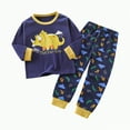 thumbnail image 1 of UAYOTSE Boys Pajamas Toddler Boys Long Sleeve Cotton Kids Sleepwear Sets,Sizes 6-12 Months, 1 of 6