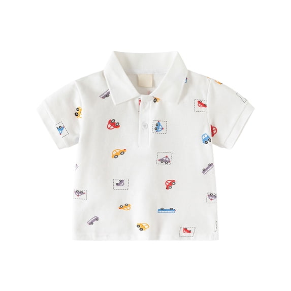 UAYOTSE Boys Shirts Cotton Short Sleeve T-Shirts for Boys Kids Toddler Tees Clothes Summer Tops,Sizes 5-6 Years