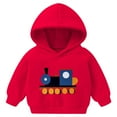 thumbnail image 1 of UAYOTSE Boys and Girls Hooded Sweatshirts Small and Medium Sized Childrens Fleece Pullover Casual Jackets and Tops(5-6 Years,P76-Red), 1 of 7