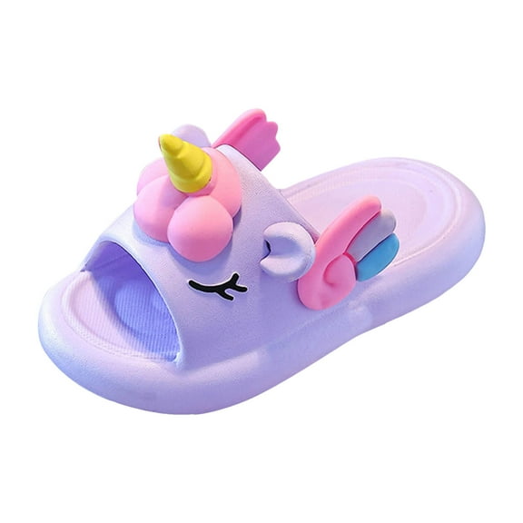 UAYOTSE Children's Slippers Cute Cartoon Baby Indoor Non Slip Thick Bottom Parent Child Slippers,Sizes 13