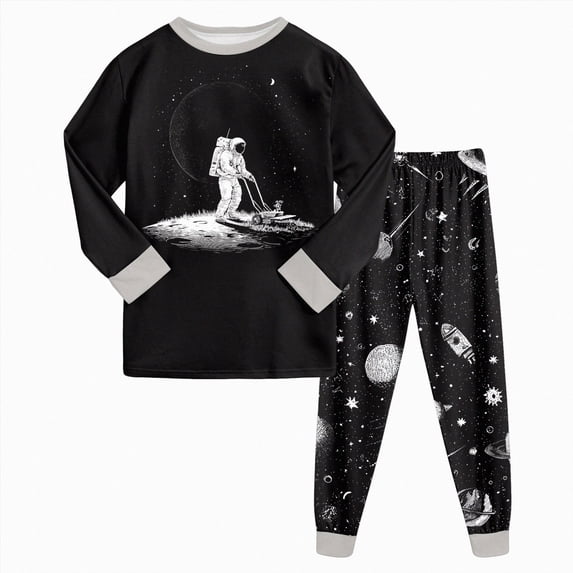 UAYOTSE Childrens 3D Print Pajama Set Toddler 6 12 18 24 Months 2T 3T 4T 5T fit Pjs Soft Breathable Long Sleeve Casual Home Clothes Size 5-6 Years