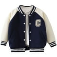 thumbnail image 1 of UAYOTSE Childrens Baseball Jackets for Boys and Girls Casual Sports Jackets for Boys and Girls(P105-Dark Blue,11-12 Years), 1 of 8