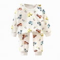 thumbnail image 1 of UAYOTSE Childrens Comfortable and Breathable Long Sleeved Home Clothes Cute Cartoon Pattern Pajama Set,Sizes 1-2 Years, 1 of 5