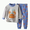 thumbnail image 1 of UAYOTSE Childrens Comfortable and Breathable Long Sleeved Home Clothes Cute Cartoon Pattern Pajama Set,Sizes 4-5 Years, 1 of 5