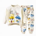 thumbnail image 1 of UAYOTSE Childrens Comfortable and Breathable Long Sleeved Home Clothes Cute Cartoon Pattern Pajama Set,Sizes 6-12 Months, 1 of 5