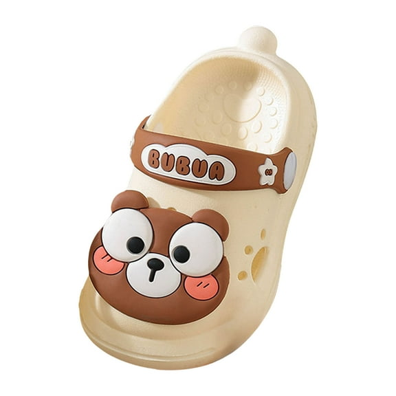 UAYOTSE Childrens Slippers Cartoon Boy Child Bath Baby Slippers Soft Bottom Girl Hole Shoes,Sizes 9
