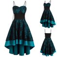 thumbnail image 1 of UAYOTSE Cold Shoulder Ruched Floor Length Chiffon Bridesmaid Dress Elegant Evening Gowns Prom Dress Formal Dresses,Blue S, 1 of 5